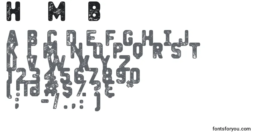 HeavyMetalBox font – alphabet, numbers, special characters