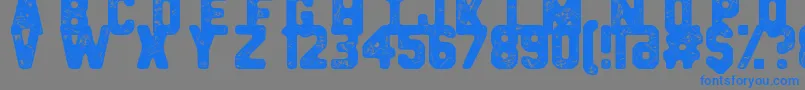 HeavyMetalBox Font – Blue Fonts on Gray Background