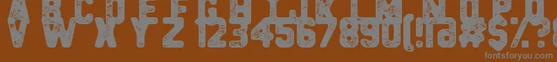 Шрифт HeavyMetalBox – серые шрифты на коричневом фоне