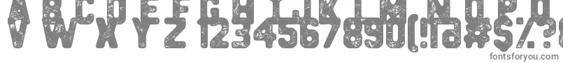 HeavyMetalBox-fontti – harmaat kirjasimet valkoisella taustalla
