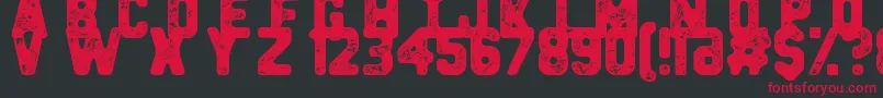フォントHeavyMetalBox – 黒い背景に赤い文字