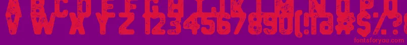 HeavyMetalBox Font – Red Fonts on Purple Background