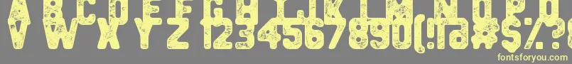 HeavyMetalBox Font – Yellow Fonts on Gray Background