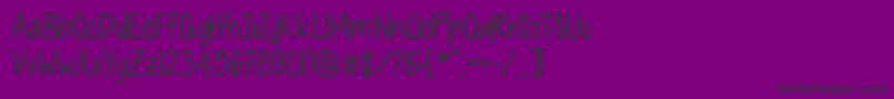 CutiePatootie Font – Black Fonts on Purple Background