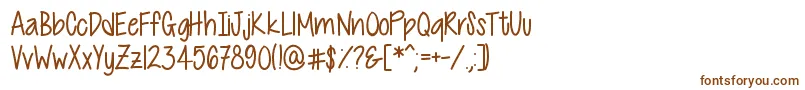 Шрифт CutiePatootie – коричневые шрифты на белом фоне