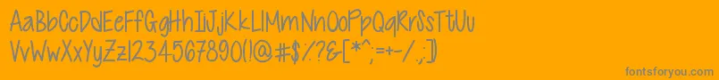 CutiePatootie Font – Gray Fonts on Orange Background