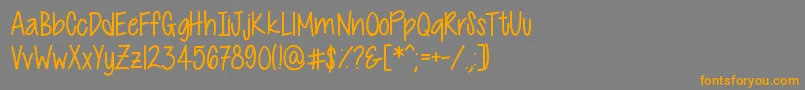 CutiePatootie Font – Orange Fonts on Gray Background