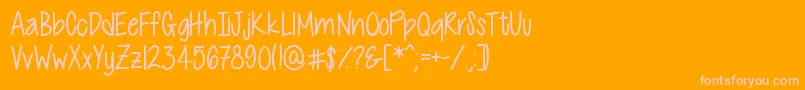 CutiePatootie-Schriftart – Rosa Schriften auf orangefarbenem Hintergrund