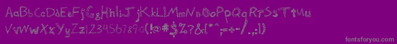 CamdenRegular-Schriftart – Graue Schriften auf violettem Hintergrund