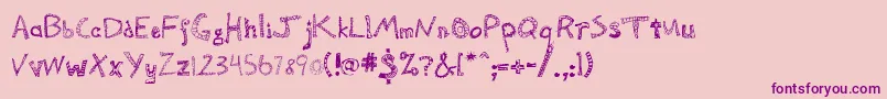 CamdenRegular Font – Purple Fonts on Pink Background