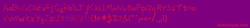 CamdenRegular Font – Red Fonts on Purple Background