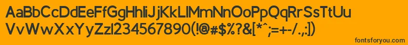 BerlinBold Font – Black Fonts on Orange Background