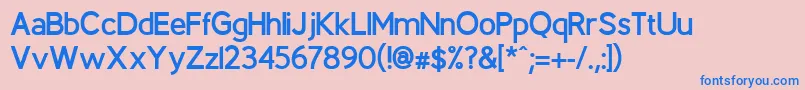 BerlinBold Font – Blue Fonts on Pink Background