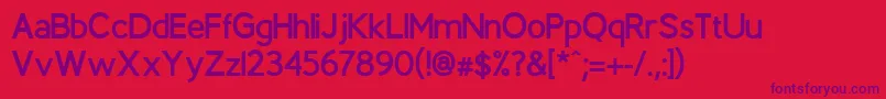 BerlinBold Font – Purple Fonts on Red Background