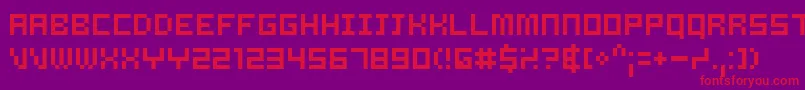 Samsrg Font – Red Fonts on Purple Background