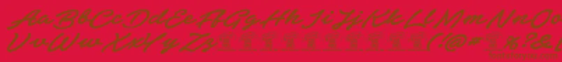 フォントElevatePersonaluse – 赤い背景に茶色の文字