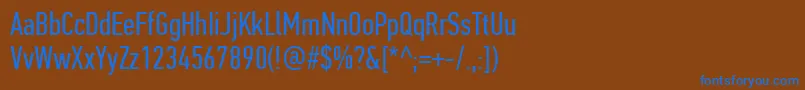PfdintextcompproRegular Font – Blue Fonts on Brown Background