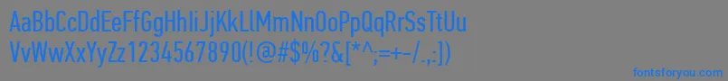 PfdintextcompproRegular Font – Blue Fonts on Gray Background
