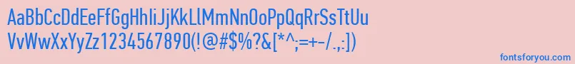PfdintextcompproRegular Font – Blue Fonts on Pink Background