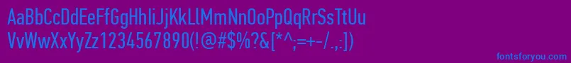 PfdintextcompproRegular Font – Blue Fonts on Purple Background