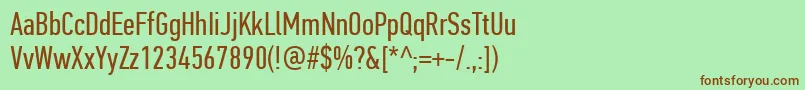 PfdintextcompproRegular Font – Brown Fonts on Green Background