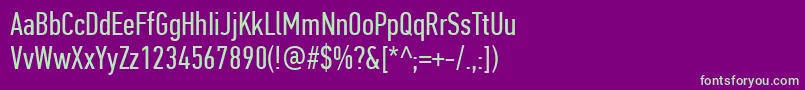 PfdintextcompproRegular Font – Green Fonts on Purple Background