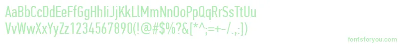PfdintextcompproRegular Font – Green Fonts on White Background