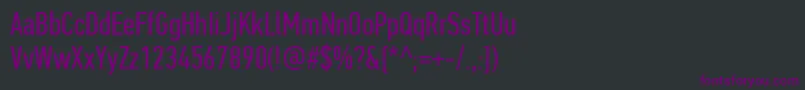PfdintextcompproRegular Font – Purple Fonts on Black Background