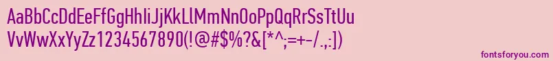 PfdintextcompproRegular Font – Purple Fonts on Pink Background