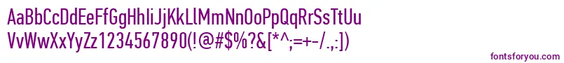 PfdintextcompproRegular Font – Purple Fonts on White Background
