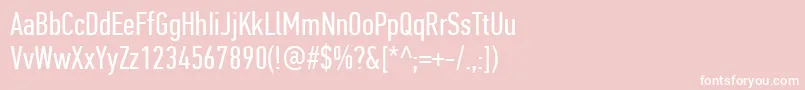 PfdintextcompproRegular Font – White Fonts on Pink Background