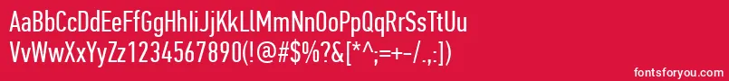 PfdintextcompproRegular Font – White Fonts on Red Background