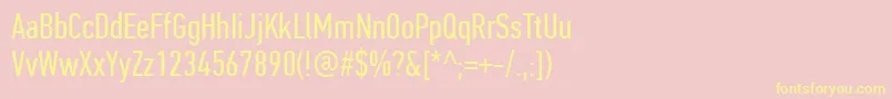 PfdintextcompproRegular Font – Yellow Fonts on Pink Background