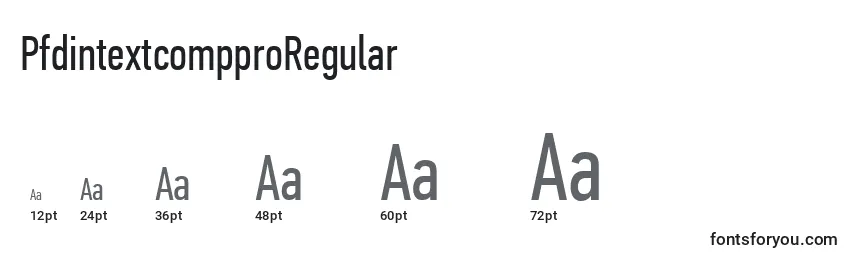 PfdintextcompproRegular Font Sizes