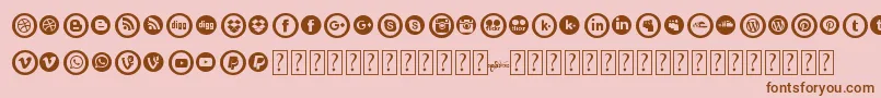 SocialCircles Font – Brown Fonts on Pink Background