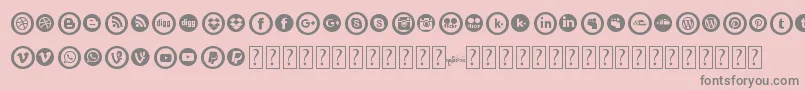 SocialCircles Font – Gray Fonts on Pink Background