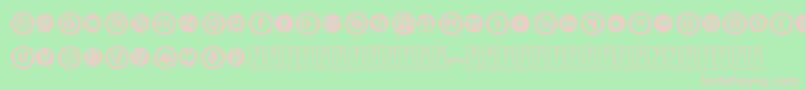 SocialCircles Font – Pink Fonts on Green Background