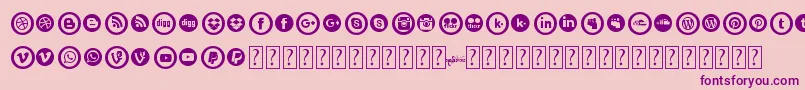 SocialCircles Font – Purple Fonts on Pink Background