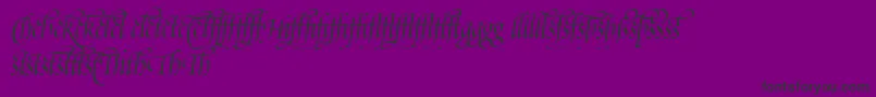 PoeticaSuppLigatures Font – Black Fonts on Purple Background