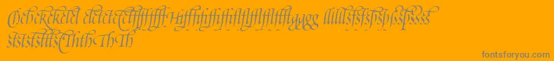 PoeticaSuppLigatures Font – Gray Fonts on Orange Background