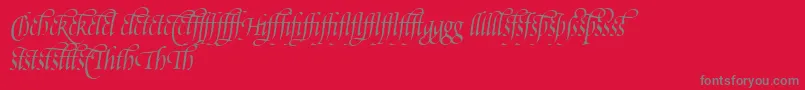 PoeticaSuppLigatures-Schriftart – Graue Schriften auf rotem Hintergrund