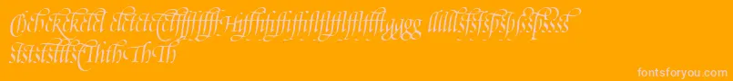 fuente PoeticaSuppLigatures – Fuentes Rosadas Sobre Fondo Naranja