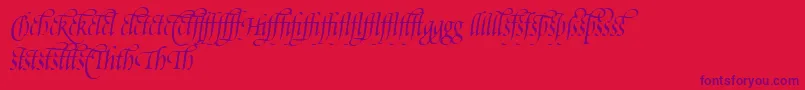 PoeticaSuppLigatures-Schriftart – Violette Schriften auf rotem Hintergrund