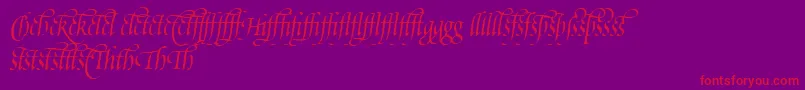 Шрифт PoeticaSuppLigatures – красные шрифты на фиолетовом фоне