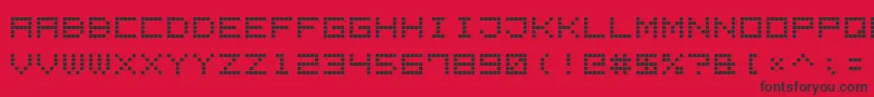 LedDisplay7 Font – Black Fonts on Red Background