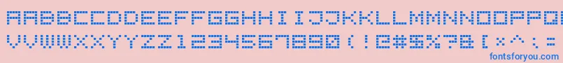 LedDisplay7 Font – Blue Fonts on Pink Background