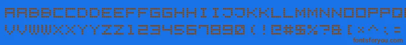 LedDisplay7 Font – Brown Fonts on Blue Background