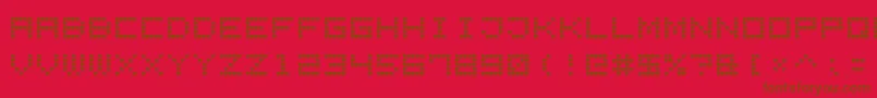 LedDisplay7 Font – Brown Fonts on Red Background