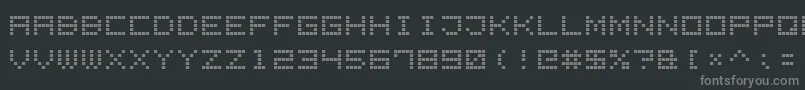 Fonte LedDisplay7 – fontes cinzas em um fundo preto