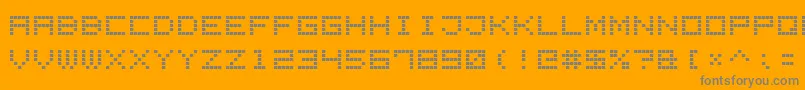フォントLedDisplay7 – オレンジの背景に灰色の文字